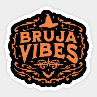 Bruja Vibes Mexican Witch Halloween Witchy Retro Vintage Sticker